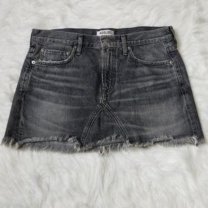 Agolde Black Denim Mini Skirt
